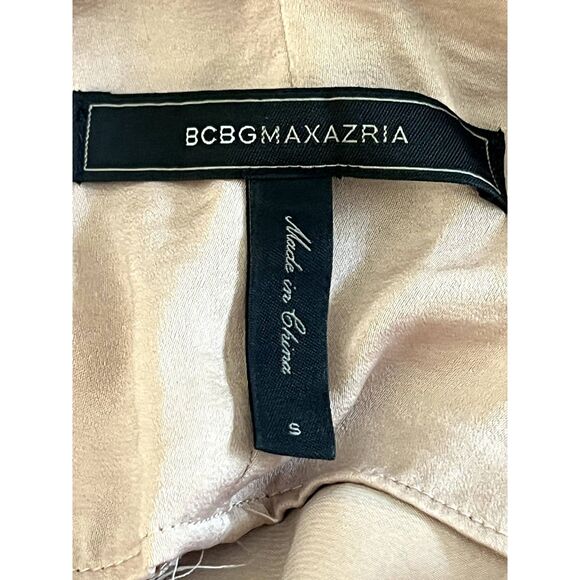 BCBGMAXAZRIA Halter Top Twist back, Sleeveless, Women's, Blush Pink, Small - Picture 7 of 7